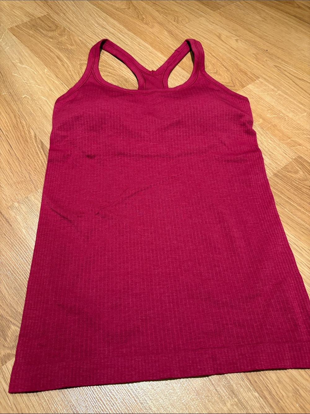 lululemon athletica Ribbed Racerback Tank - Berry Ebb to street